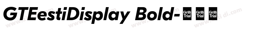 GTEestiDisplay Bold字体转换